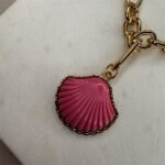 Pulseira Concha Resina Pink-764333360