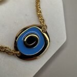 Pulseira Olho Grego Orgânico Azul-1834909704