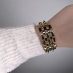 Pulseira Malha Dourado-1995304829