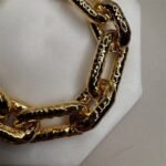 Pulseira Correntaria Orgânica Dourada-1579715228