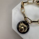 Pulseira Pingente Onça Preta-1264153995