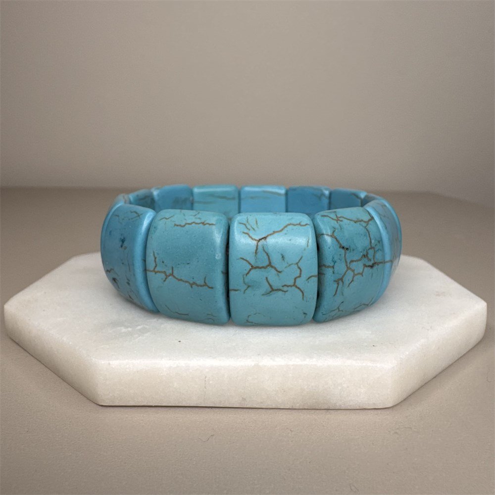Pulseira Turquesa Quadrada