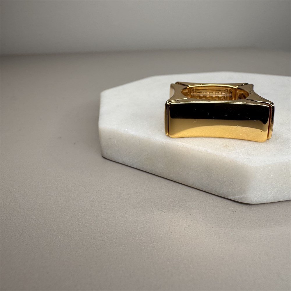 Anel Square Slim Dourado-360667760