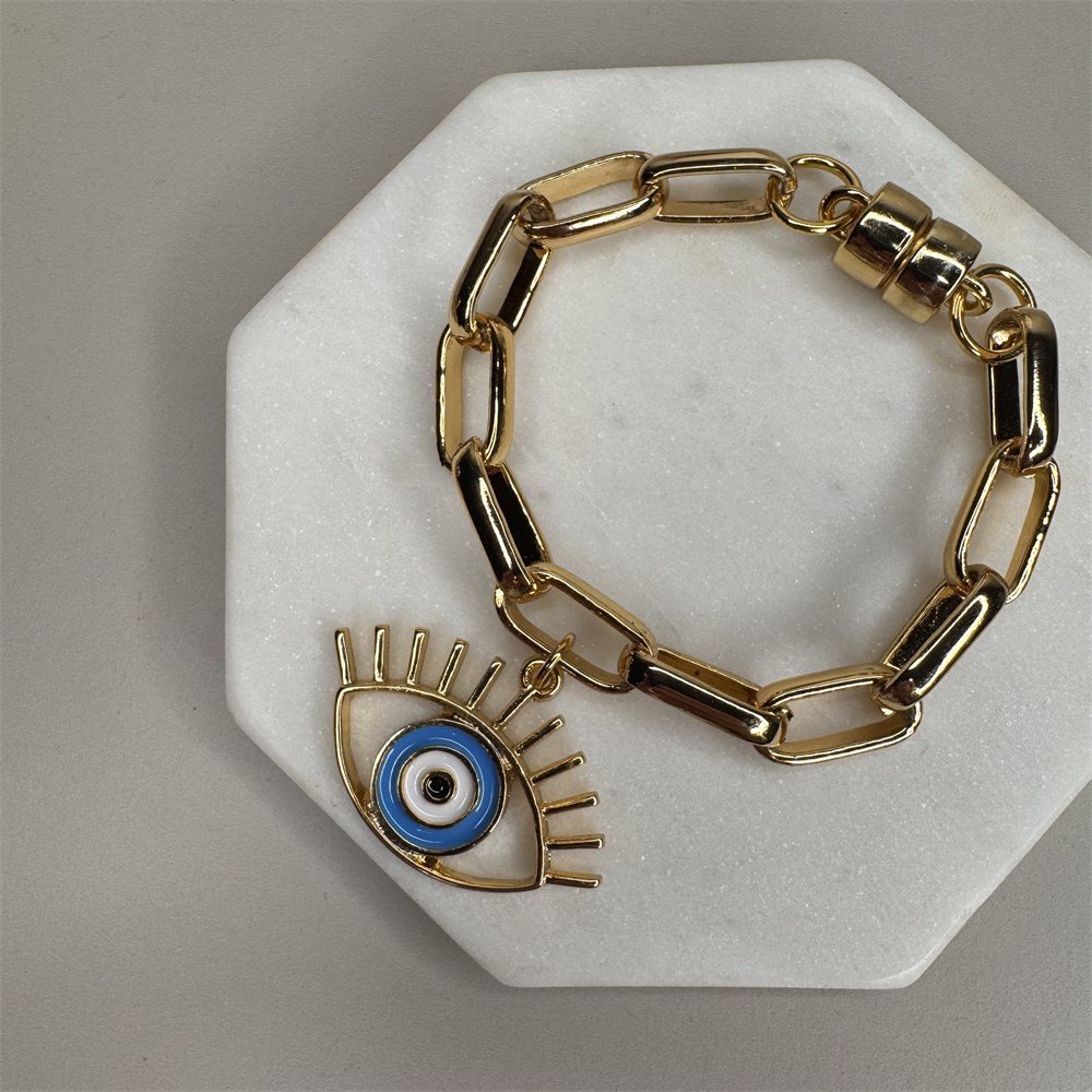 Pulseira Olho Grego Azul Claro-1709650381