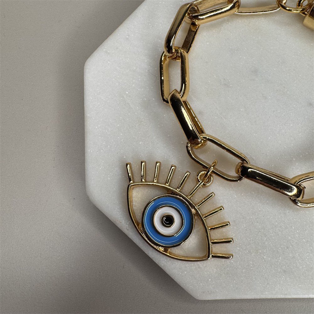 Pulseira Olho Grego Azul Claro