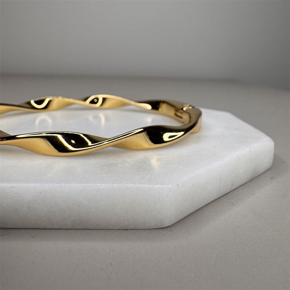 Pulseira Bracelete Torcida Dourada