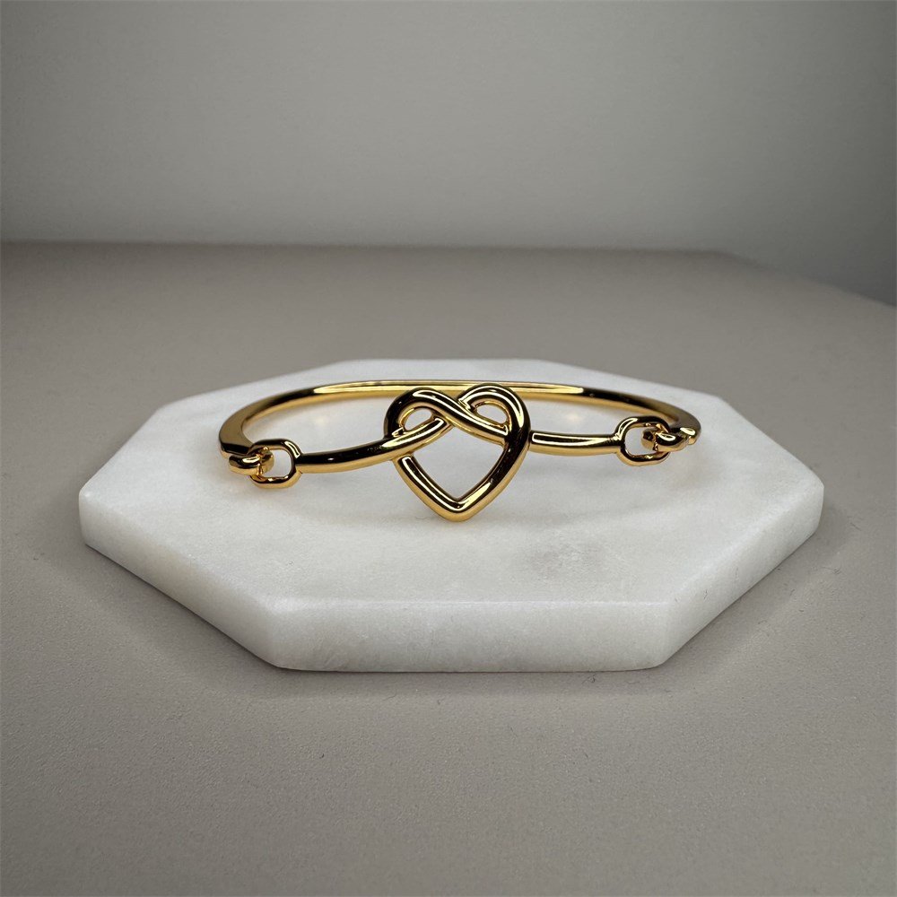 Pulseira Bracelete Coração Dourado-1810337963