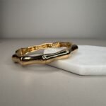 Pulseira Bracelete Bambu Dourada