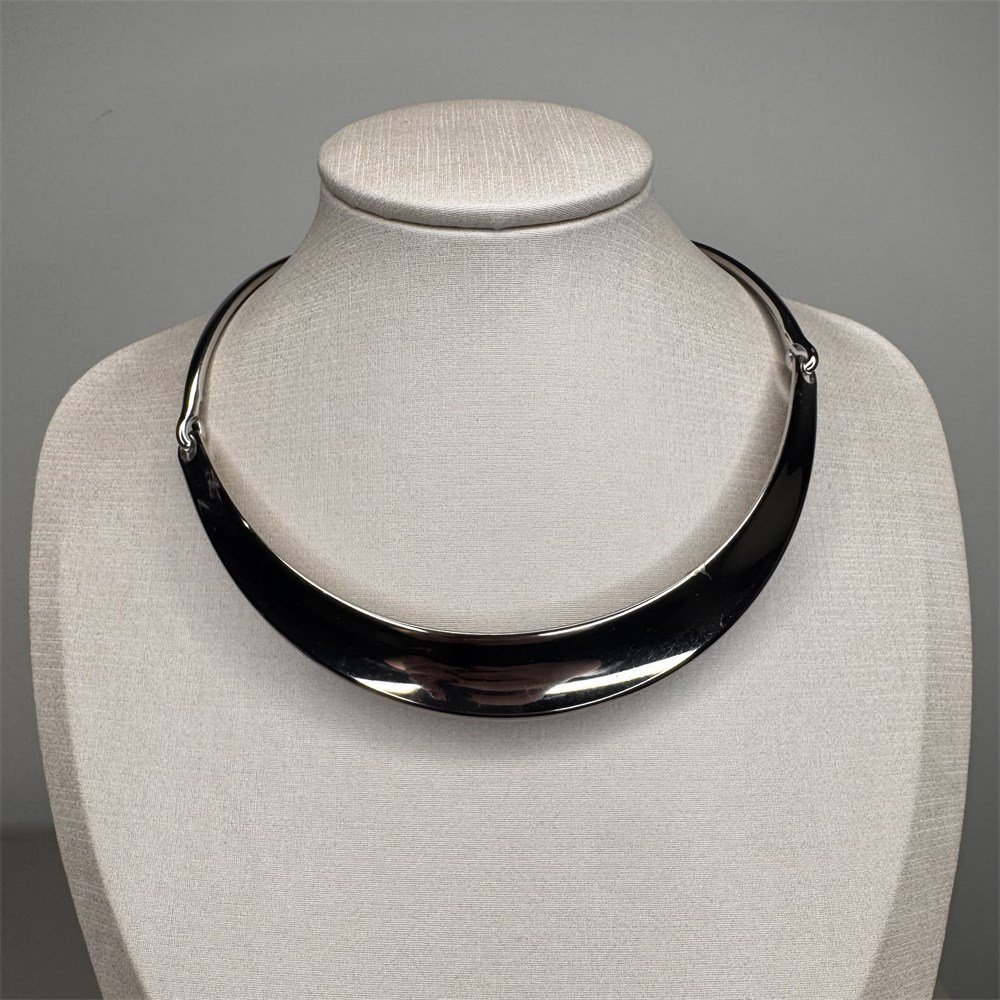 Colar Aro Liso Ródio Branco