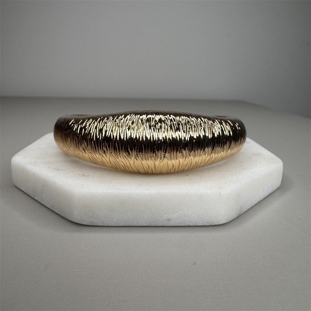 Pulseira Bracelete Escovado Dourado