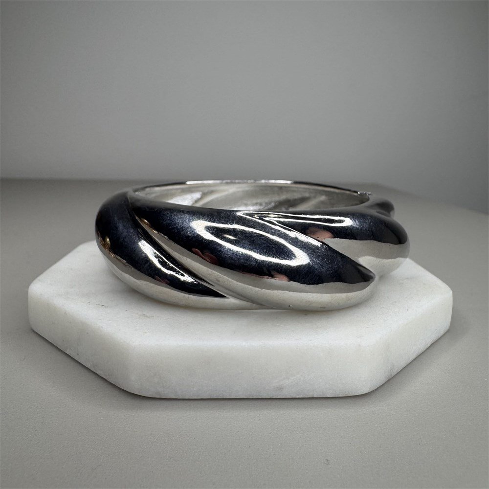 Pulseira Bracelete Torcida Ródio Branco