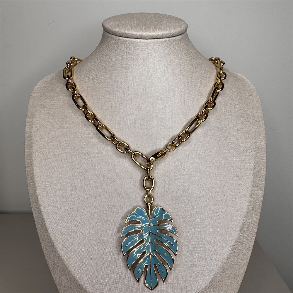 Colar Costela Adão Turquesa