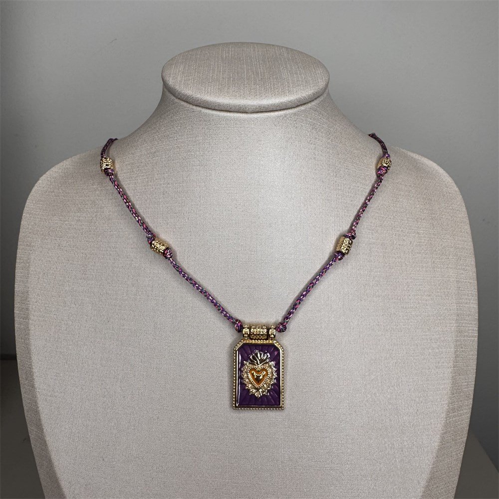 Colar Cordão Color Roxo