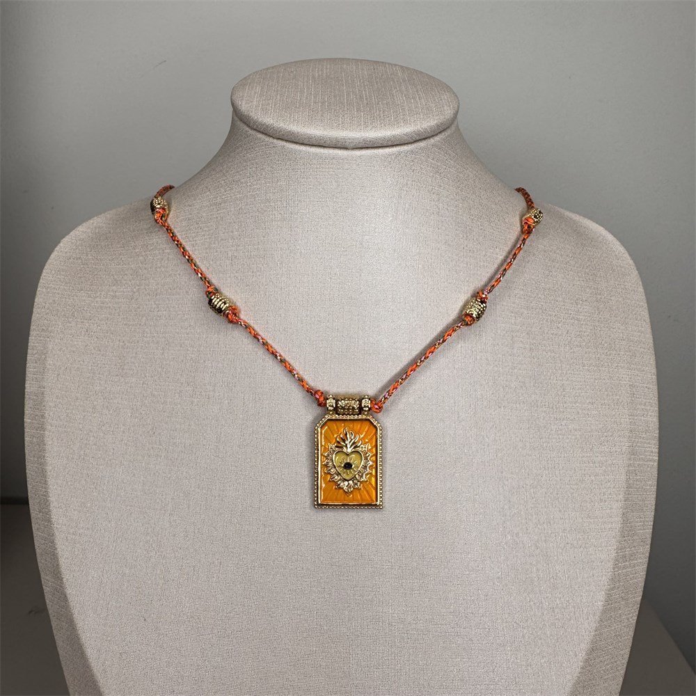 Colar Cordão Color Laranja