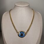 Colar Olho Grego Orgânico Azul